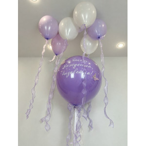 Набор сиреневый на волнистых лентах