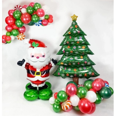 Набор шаров «Дед Мороз и елка»