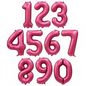 Шар цифра "Розовый сатин" 86 см.