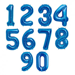 Шар цифра "Синяя" 102 см.