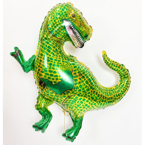 Фольгированный шар "Динозавр злой зеленый"